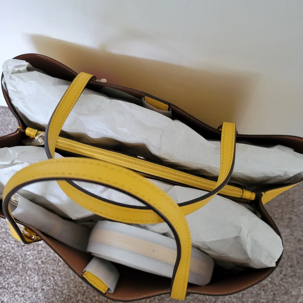 Kate Spade NWT Harper Satchel in Sunflower Field - Picture 4 of 10